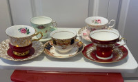 Vintage Tea Cups EB FOLEY, AYNSLEY, ROYAL ALBERT, WINDSOR