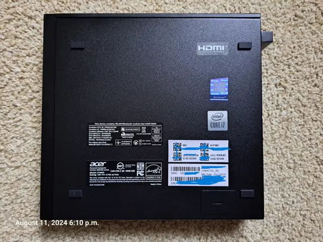 Mini Pc ACER - Veriton N4670G - i7-10700T + Monitor + Keyboard in Desktop Computers in Ottawa - Image 4