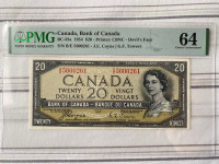 Billet 20 dollars Canadien 1954 Devil’s Face