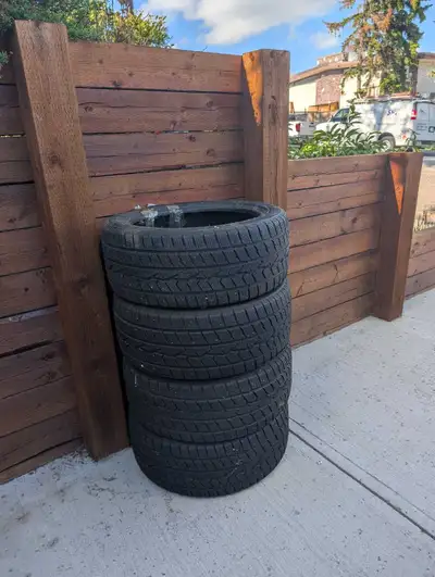 Just tires, no rims Tread in good condition (photo provided)