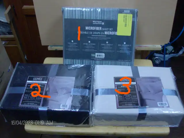 queen size sheets assorted colors, 4 sets 100%new. diff prices. in Bedding in City of Toronto - Image 2