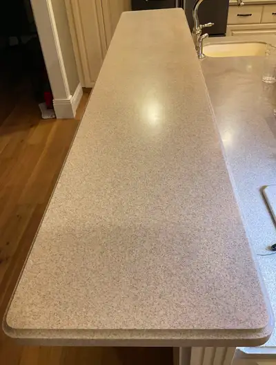 We are replacing our Corian countertop. It’s 82”X 16” and finished all the way around. Perfect for a...