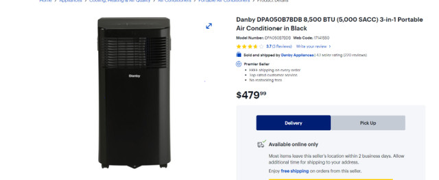 Portable Air Conditioner for Sale in General Electronics in Oakville / Halton Region - Image 2