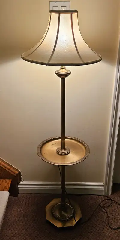 VTG SOLID BRASS FLOOR LAMP, View more