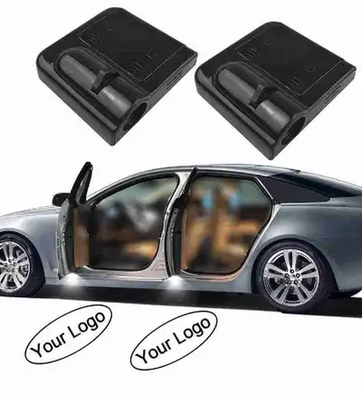 fangfei 2X Custom Logo Wireless LED Projector Car Door Step Courtesy Welcome Lights photo or text Cu...