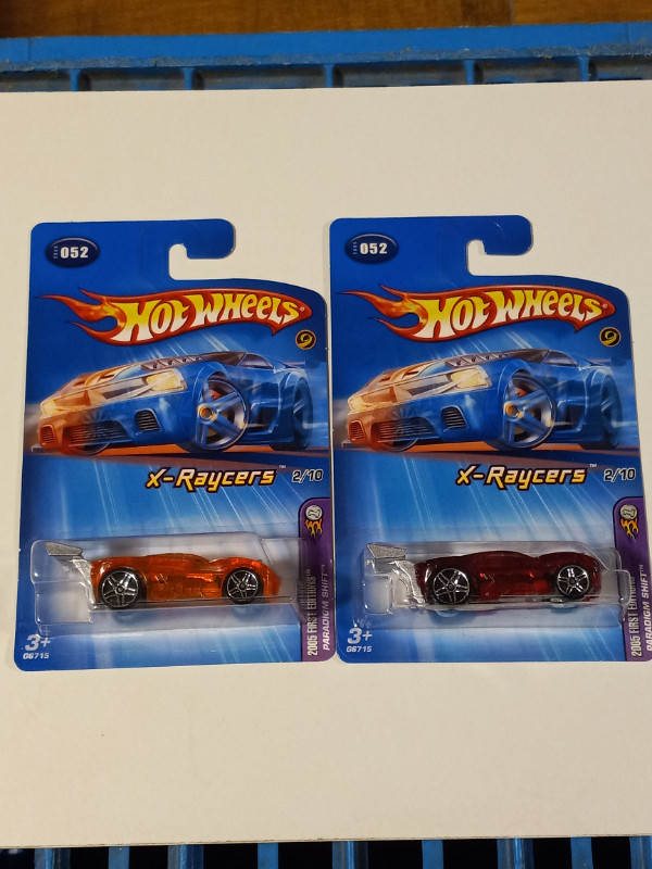 Hot Wheels HTF Paradigm Shift Clear Red and Orange lot 2 in Toys & Games in Trenton