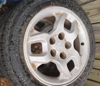 4 Bridgestone ecopia tires 205/55/R16 on 4 rims.