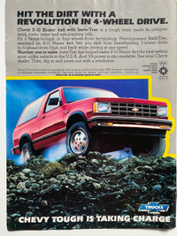 1984 Chevrolet Chevy S-10 Blazer 4x4 Original Ad 