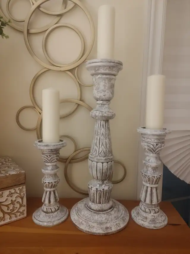 Set of 3 candle holders.  $2062863730905219122