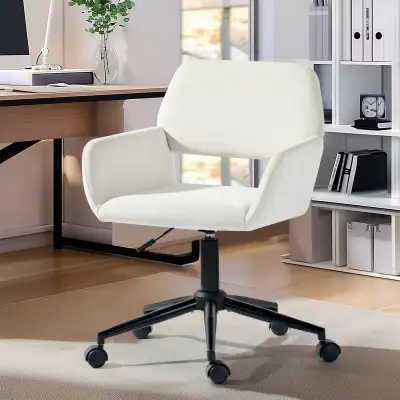 Ross Beige White Upholstered Office Chair · Homy Casa, View more