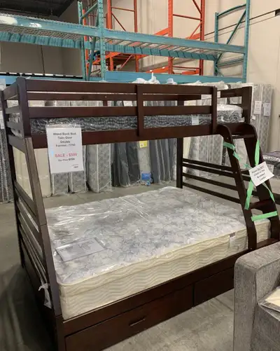 Single Over Double Wooden Bunk Bed With Drawers For Sale, View more