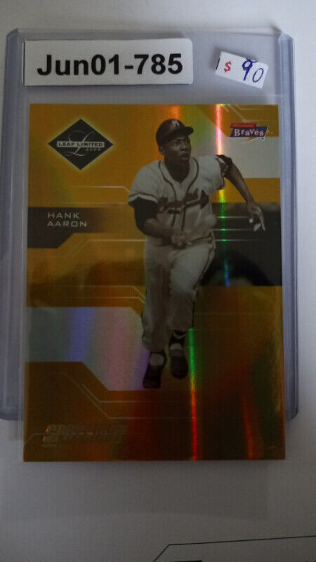 2005 Leaf Limited Hank Aaron Spotlight Gold #/25 Atlanta Braves in Arts & Collectibles in St. Catharines