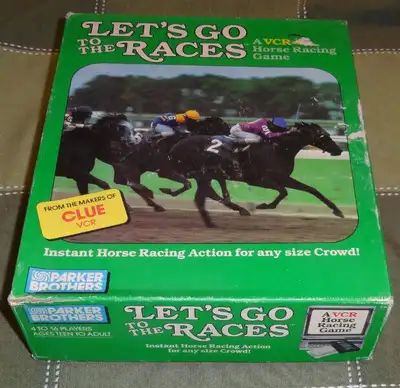 Let’s Go to the Races Parker Brothers VCR Board Game Fire up the old VCR for a retro game night from...