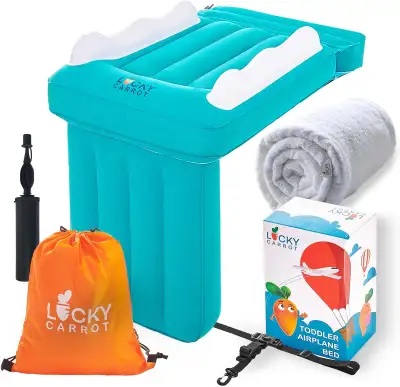 NEW Airplane Bed for Baby; Inflatable, w/ Pump, Belt, Repair Kit, View more