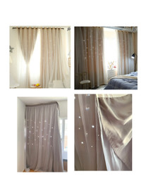 Star Hollow Curtain Blackout / darkening  Curtain 1 piece