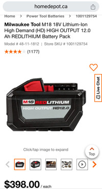 Brand new M18 high output 12.0 battery