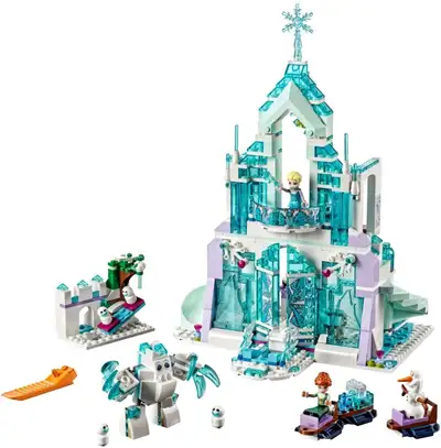LEGO Disney 41148 Elsa's Magical Ice Palace 7 Minifigures 701 Pieces No Box Preowned Set is used and...
