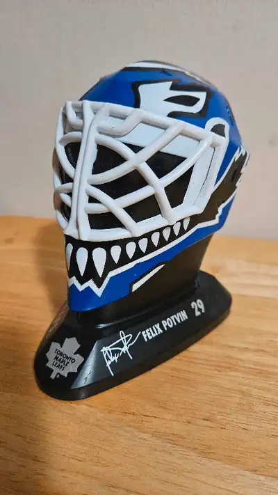 Vintage Mini Goalie Mask - Toronto Maple Leafs Felix Potvin #29 5 inches in height