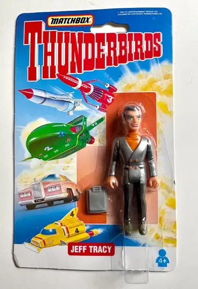 1993 Jeff Tracy Matchbox Action Figure, a must-have for any Thunderbirds fan! This detailed figure c...