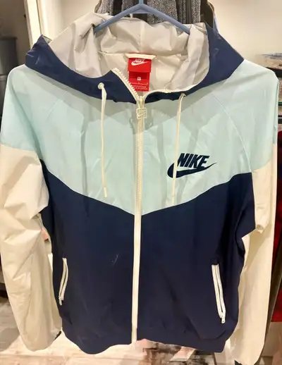 Nike Girl's Two-Tone Windbreaker - Navy and White, View more