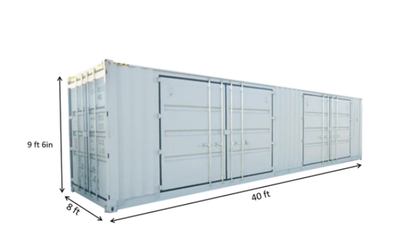 Etat : Produit neuf Conteneur 40FT High Cube 2 portes. 40 pieds, porte ouverte sur les deux côtés, u...
