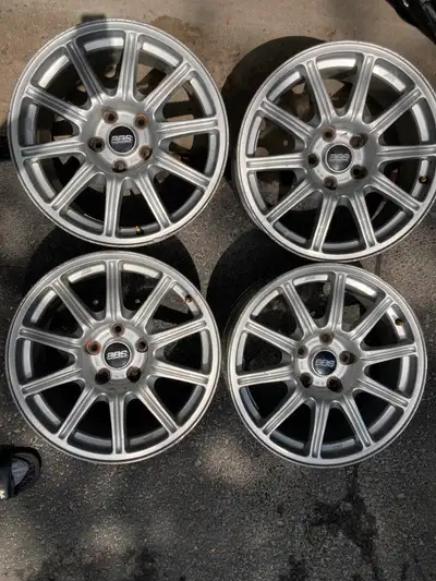 17inch BBS rims. 5 x 114.3 bolt pattern. 8 inches depth. Not in pristine shape,