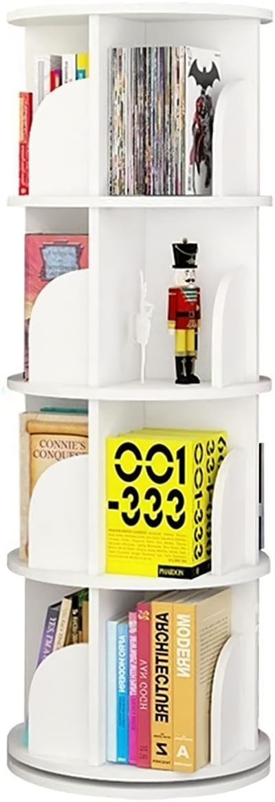 4 Tier Book case 360° Rotating Bookshelf Book Organizer, View more
