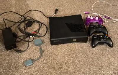 Xbox 360 Slim w/ 3 Controllers & 10 Games, View more
