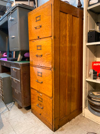Antique Wooden Filing Cabinet