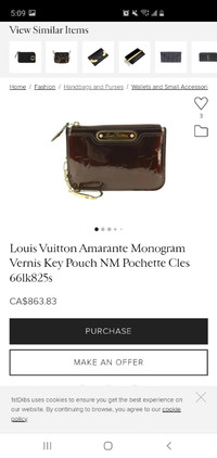Authentic LouisVuitton Key Pouch wallet