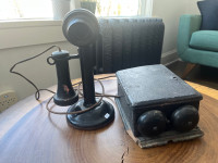 ANTIQUE CANDLESTICK TELEPHONE VINTAGE