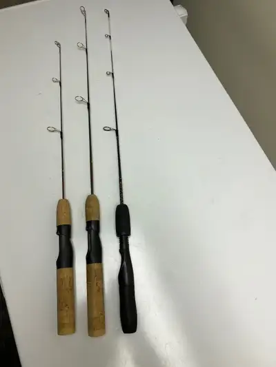 3 ice fishing rods brand new , 2 Berkley Lightning Rod Ice 28”, View more