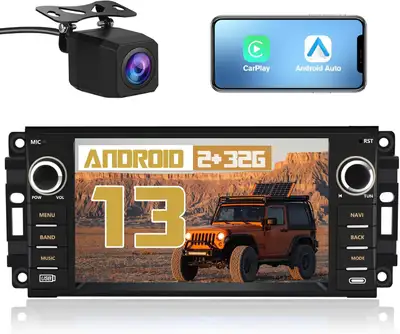 ❤️✅NEW IN BOX: Android Car Stereo Jeep Wrangler Chrysler Dodge, View more