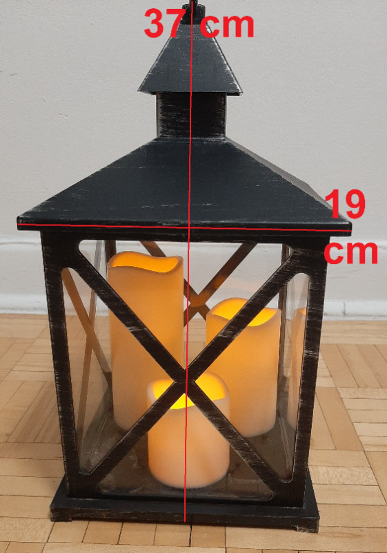 Plastic Lantern 3 LED CHRISTMAS Candles DECOR, window lights in Home Décor & Accents in City of Toronto - Image 2