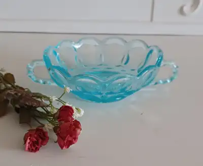 Vintage, Anchor Hocking Aqua Blue Bowl, View more