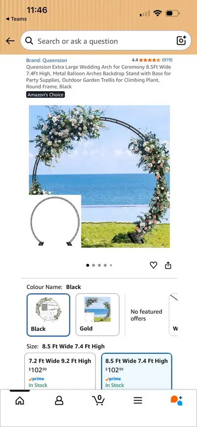 Enhance your event with this used Circle Event Arch, standing 8.5 feet tall, perfect for weddings, p...