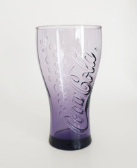 Rare Verre Coca-Cola Coke mauve avec des bulles