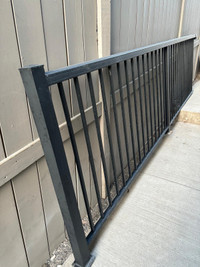 Black Aluminum Deck Railing Section (10 Feet)