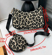 Brand new 2pc Leopard print purses.