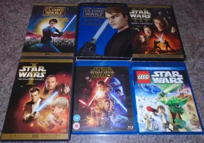 Star Wars Blu-Rays and DVDs for sale - generally, the discs and packaging are in excellent condition...