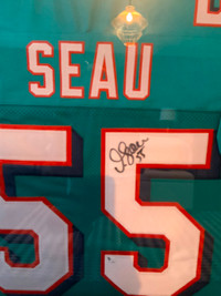 NFL Great Junior Seau Signed & Framed Jersey