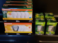 New LED Light Bulbs 60W Eq / 1 Pack $2 / 4 Pack $5 / 9-10 W Each