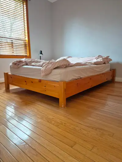 Vintage Solid Pine Platform Double Bed (NOT Ikea!) : Double/Full, View more