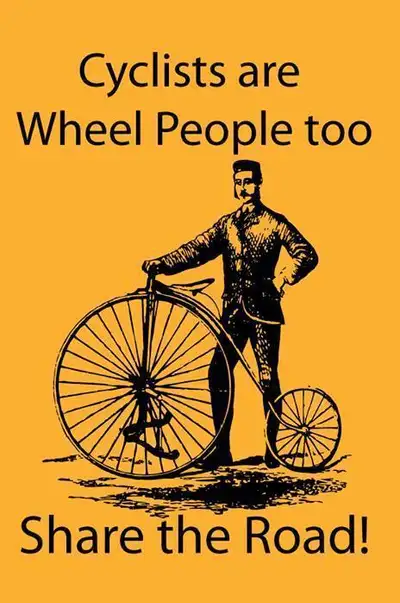 Cyclists- tell motorists to share the road! Get ready for spring, View more