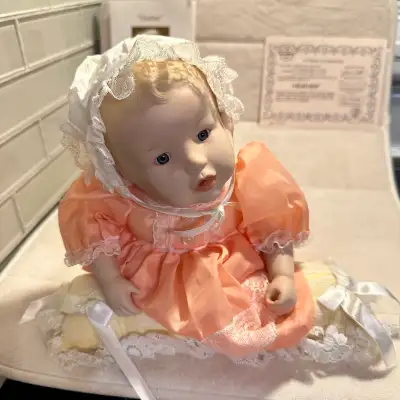 baby Heather with original pillow and certificate., View more