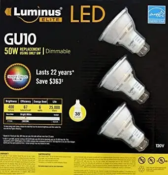 Luminus Elite 50W LED replacement GU10 base, View more