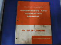 Original Massey-Harris No. 60 SP Combine Operating Manual