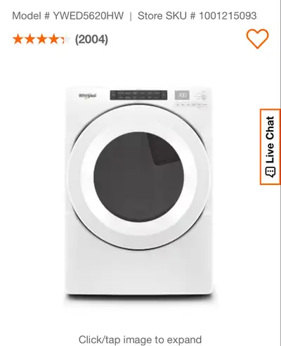 Whirlpool Dryer ( YWED5260CHW ), View more