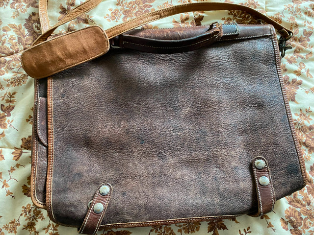 Vintage Roots Leather Satchel/Messenger Bag in Other in Oshawa / Durham Region