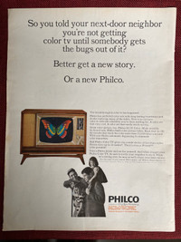 1966 Philco Color TV Original Ad